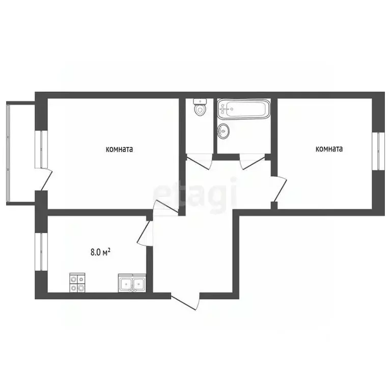 2-к кв. Свердловская область, Талица Рябиновая ул., 4 (49.0 м) - Фото 2