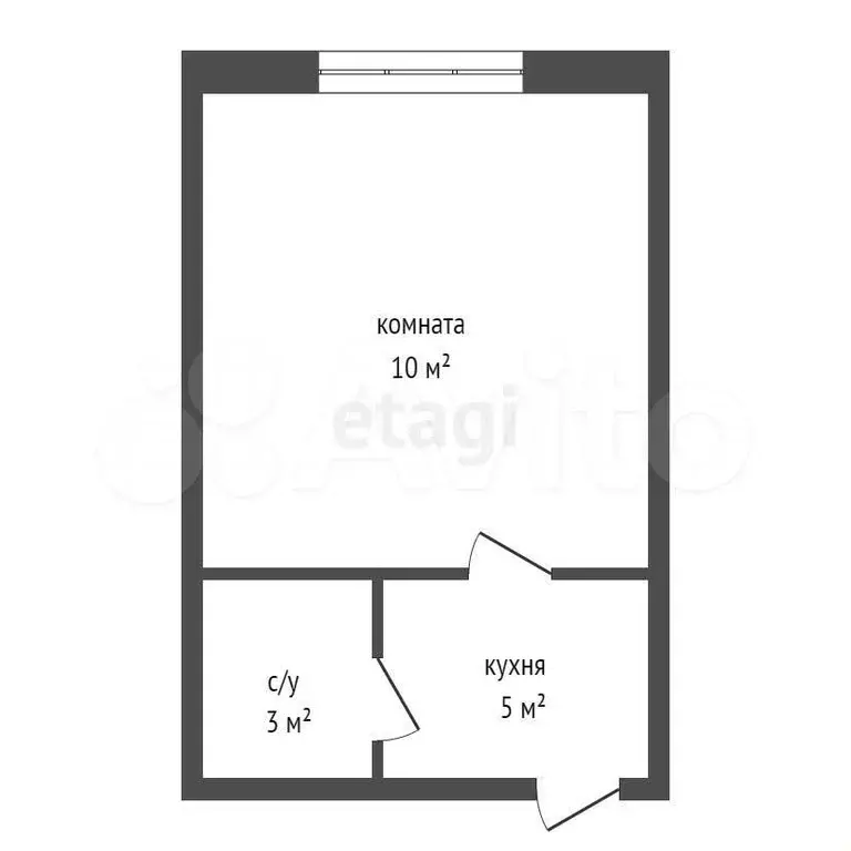 1-к. квартира, 18 м, 2/5 эт. - Фото 0