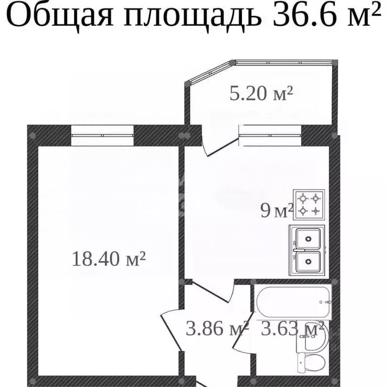 1-к кв. Ханты-Мансийский АО, Сургут Университетская ул., 41 (36.6 м) - Фото 1