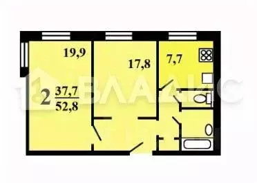 2-к кв. Москва Судостроительная ул., 32 (72.6 м) - Фото 1