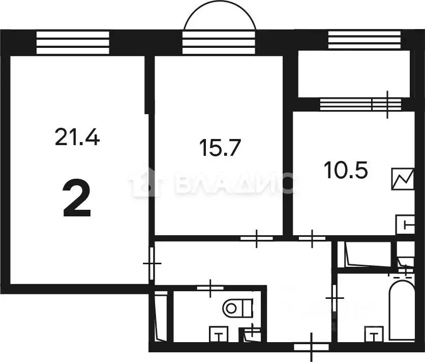 2-к кв. Москва ул. Светланова, 11к1 (62.0 м) - Фото 2