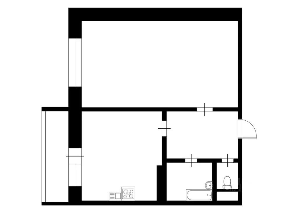 1-к кв. Санкт-Петербург Серебристый бул., 38 (39.0 м) - Фото 2