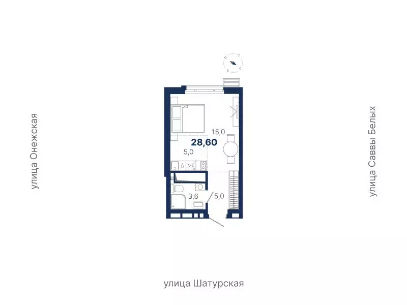 Квартира-студия: Екатеринбург, жилой район Южный, жилая экосистема ... - Фото 0