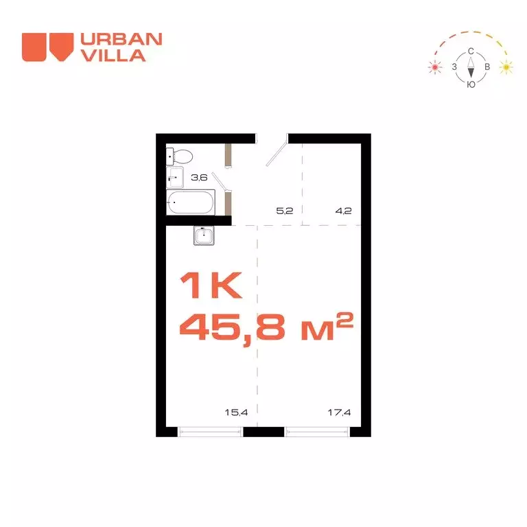 1-комнатная квартира: Владивосток, Ленинский район (46 м) - Фото 0