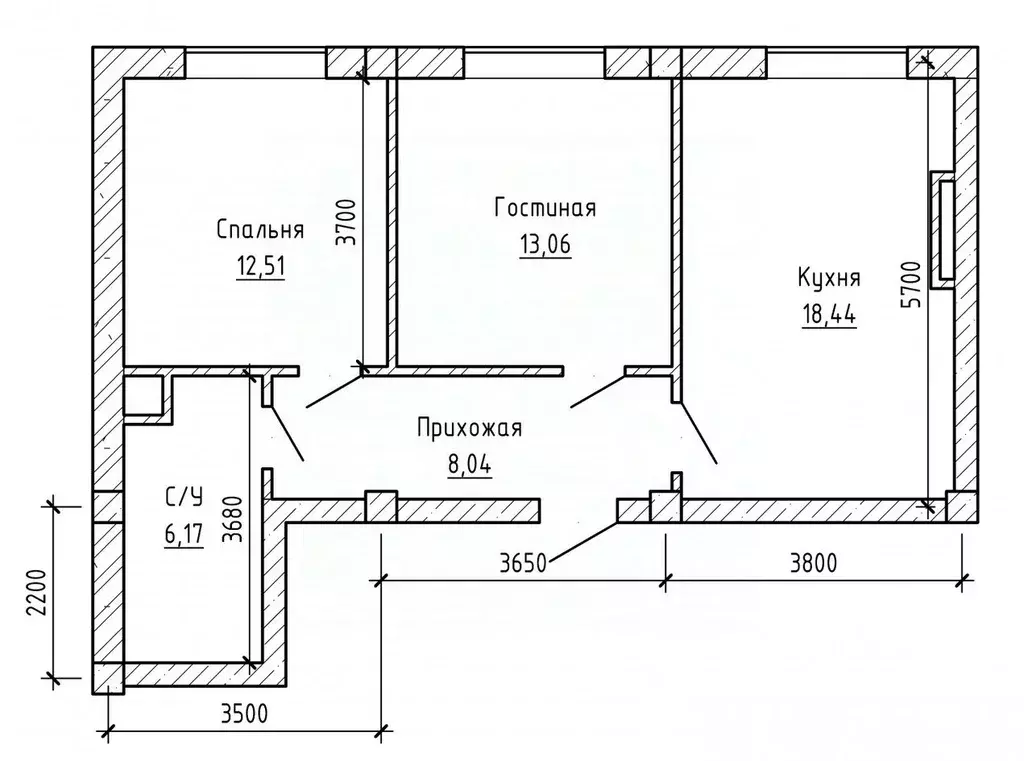 2-к кв. Кабардино-Балкария, Нальчик ул. Байсултанова (61.0 м) - Фото 2