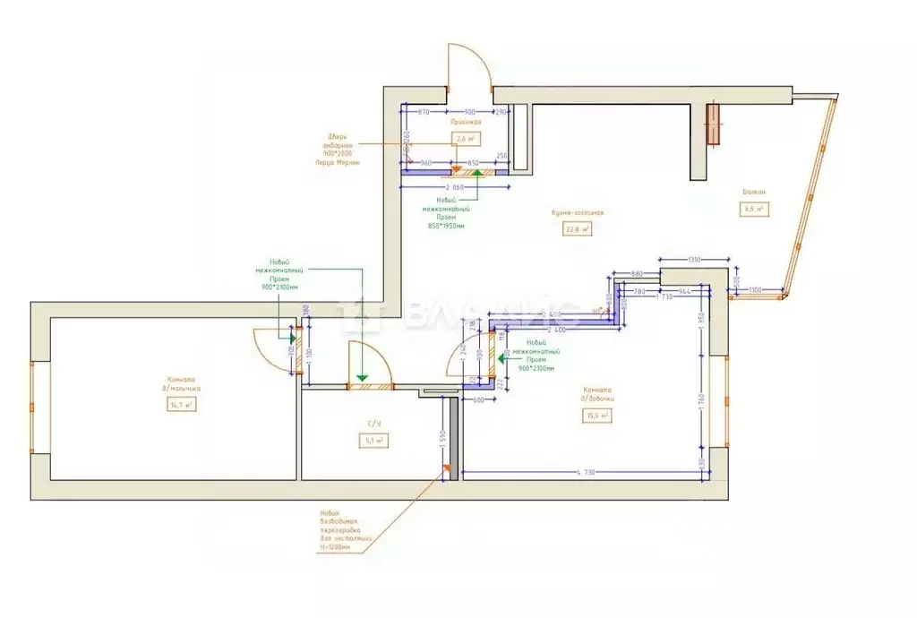 4-к кв. Калининградская область, Калининград Ясная ул., 9 (85.0 м) - Фото 1