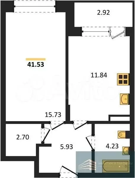 1-к. квартира, 41,5 м, 10/24 эт. - Фото 0