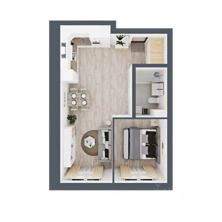 1-к кв. Нижегородская область, Нижний Новгород Северо-Восточная ул., 5 ... - Фото 1