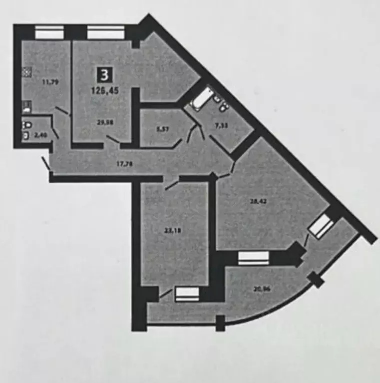 3-к кв. Красноярский край, Красноярск ул. Копылова, 19 (126.45 м) - Фото 1