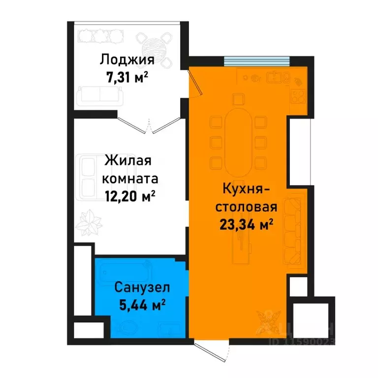 1-к кв. Крым, Черноморское пгт ул. Евпаторийская (49.07 м) - Фото 0