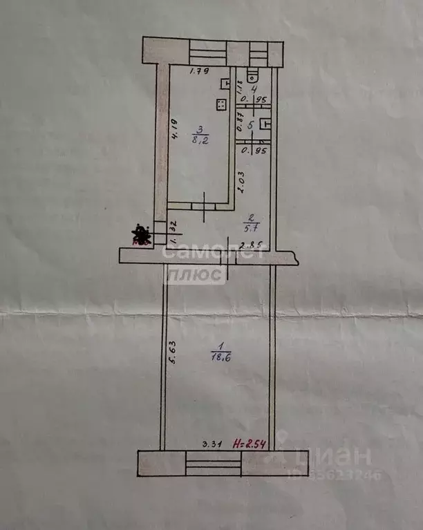 1-к кв. Ярославская область, Углич ул. Кирова, 81 (33.0 м) - Фото 2