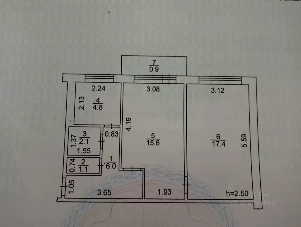 2-к кв. Томская область, Томск пос. Светлый, 16 (47.0 м) - Фото 1