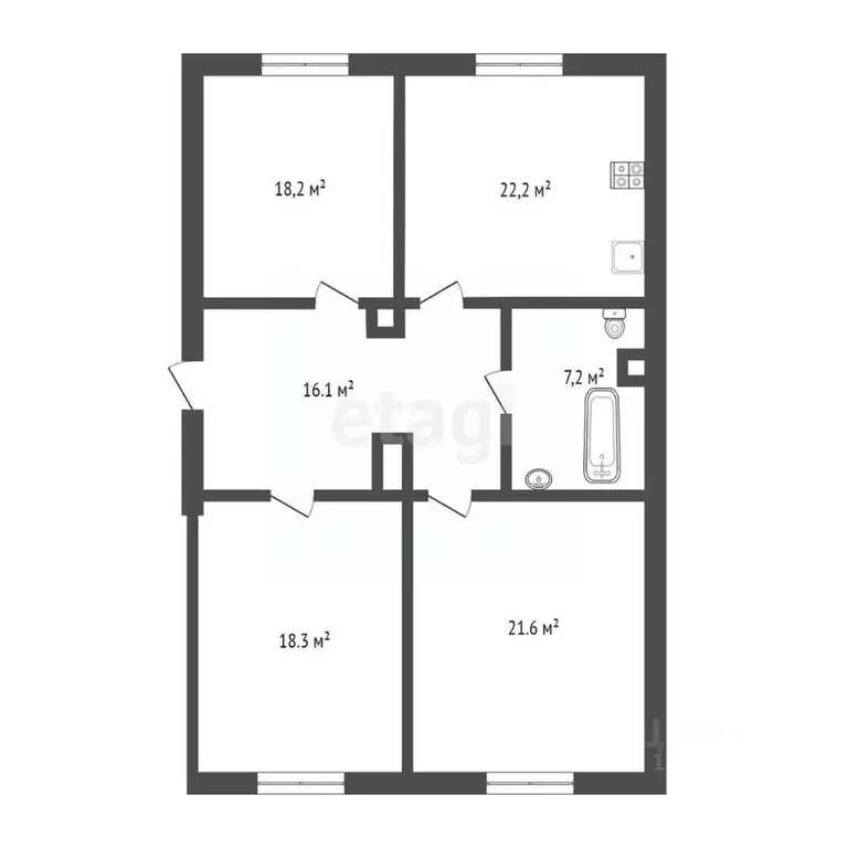 3-к кв. Тверская область, Тверь ул. Кирова, 5 (103.6 м) - Фото 1