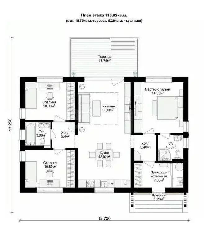 Дом в Воронежская область, Рамонский район, Новоживотинновское с/пос, ... - Фото 1