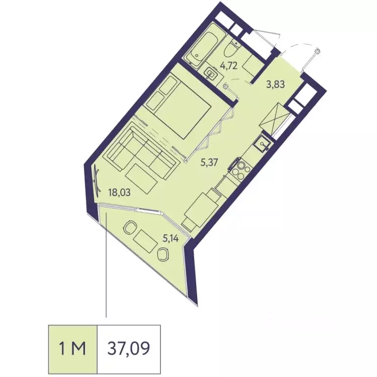 1-к кв. Крым, Ялта муниципальный округ, Виноградное пгт Новая Ливадия ... - Фото 1