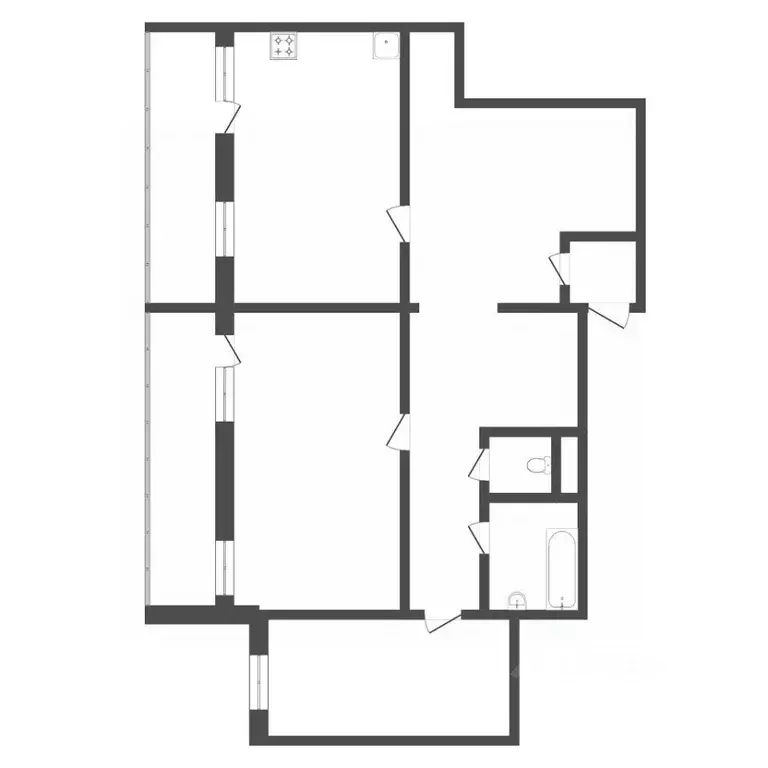 2-к кв. Тюменская область, Тюмень Широтная ул., 156к1 (74.9 м) - Фото 1