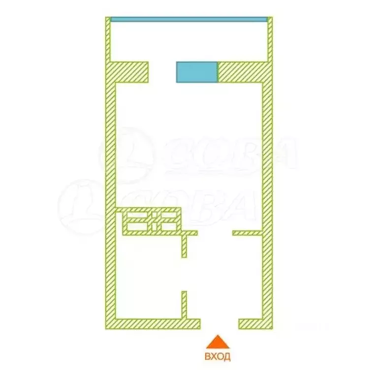 Студия Тюменская область, Тюмень ул. Верхнетарманская, 5 (20.0 м) - Фото 2