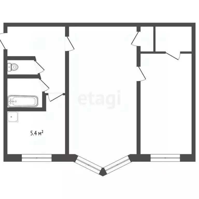 2-к кв. Челябинская область, Озерск Ленинградская ул., 11 (43.1 м) - Фото 2
