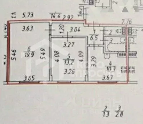 2-к кв. Санкт-Петербург, Санкт-Петербург, Петергоф Ропшинское ш., 3к4 ... - Фото 2