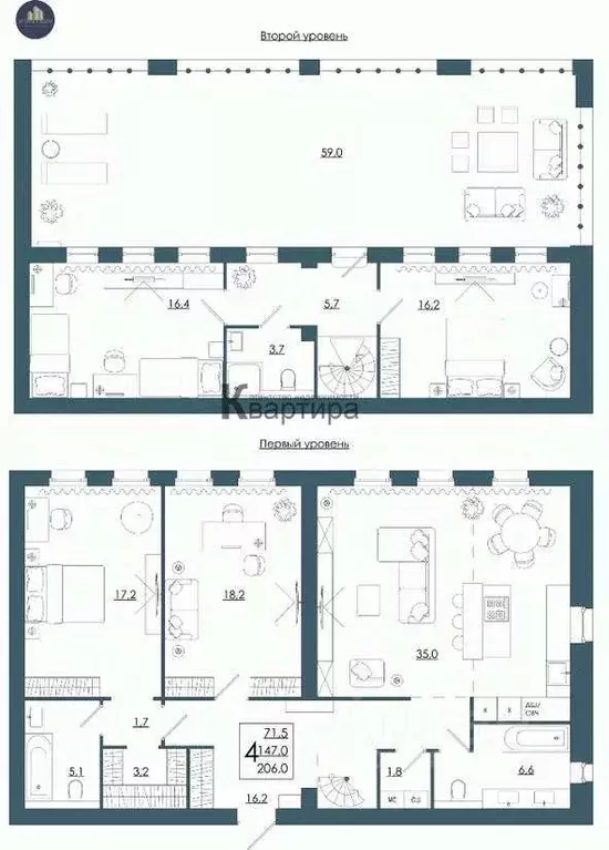 4-к кв. Смоленская область, Смоленск ул. 2-я Киевская, 20А (206.0 м) - Фото 1