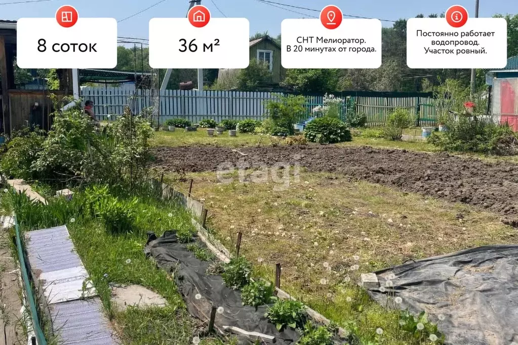 Дом в Хабаровский край, Хабаровский район, Мелиоратор СНТ  (36 м) - Фото 2