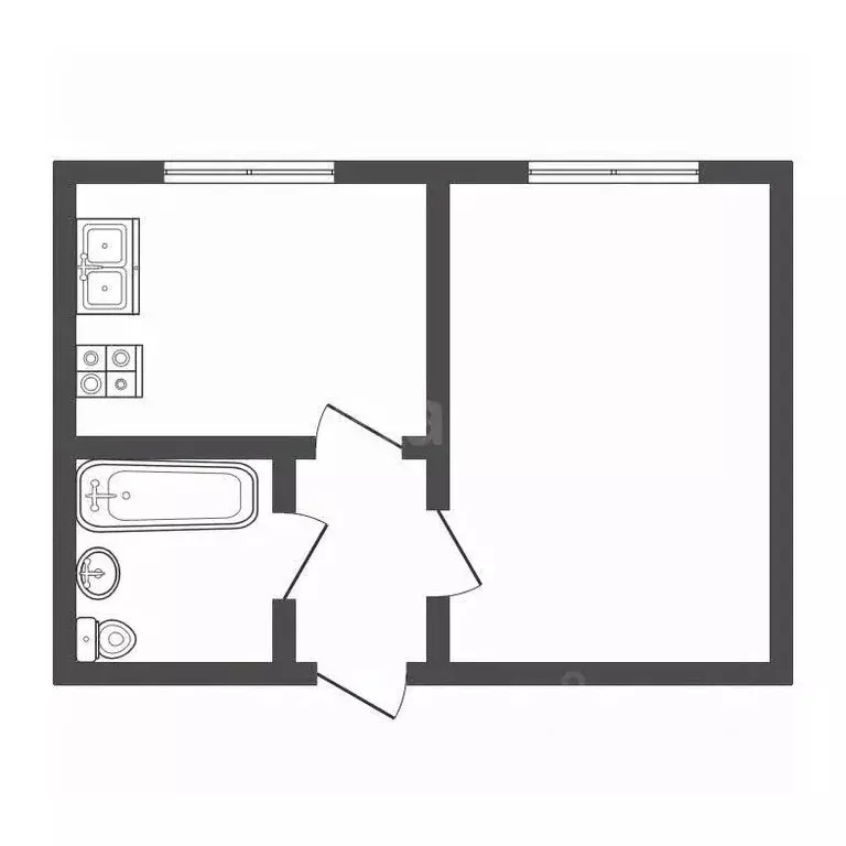 1-к кв. Владимирская область, Ковровский муниципальный округ, с. ... - Фото 2