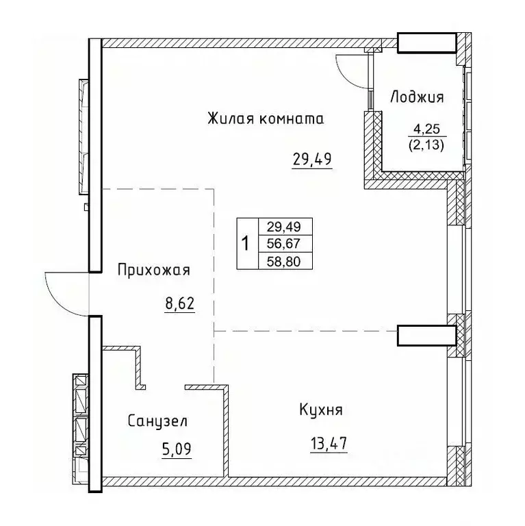 2-к кв. Приморский край, Владивосток ул. Сочинская, 17 (58.8 м) - Фото 0