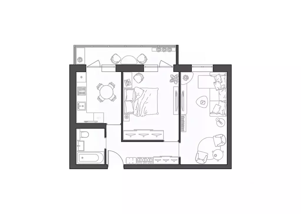 2-к кв. Волгоградская область, Волгоград Квартал жилой комплекс (52.11 ... - Фото 1