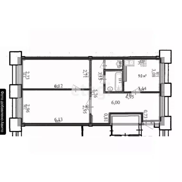 2-к кв. Башкортостан, Стерлитамак ул. Баумана, 2 (64.9 м) - Фото 2