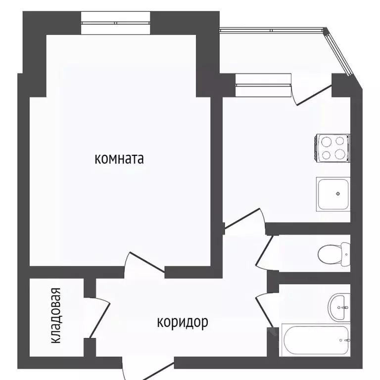 1-к кв. Ханты-Мансийский АО, Сургут ул. Профсоюзов, 14/1 (42.7 м) - Фото 1
