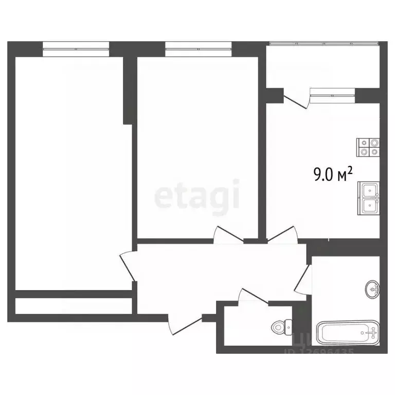2-к кв. Москва Лобненская ул., 13К2 (56.5 м) - Фото 2