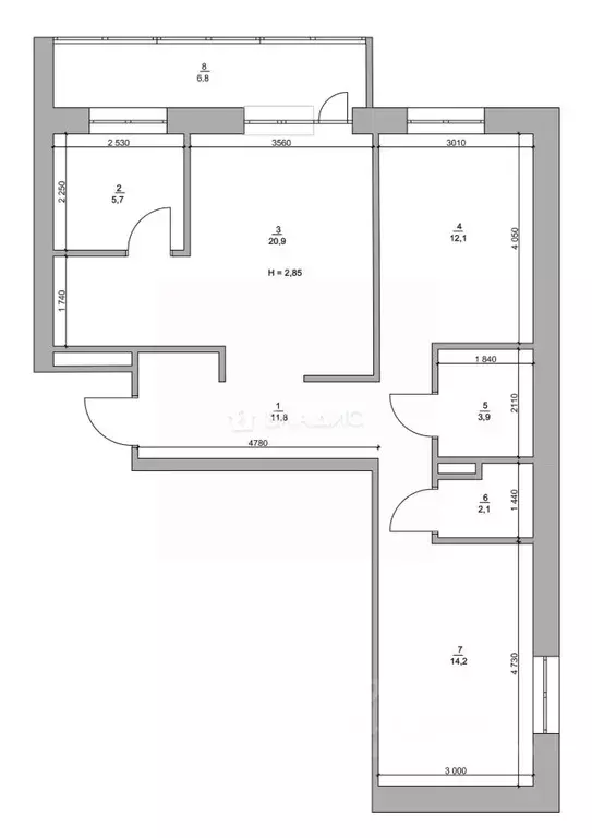 3-к кв. Иркутская область, Иркутск Красноярская ул., 57 (80.0 м) - Фото 2