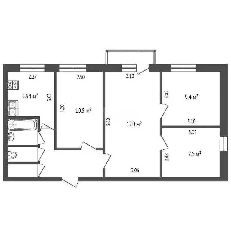 Дом в Белгород, улица Преподобного Сергия Радонежского (107 м) - Фото 1