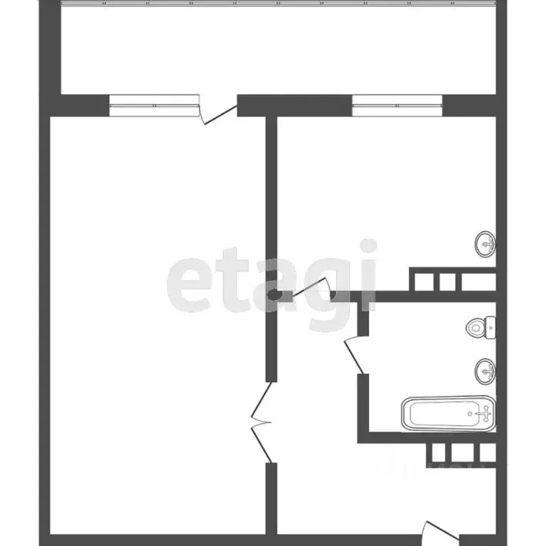 1-к кв. Томская область, Томск ул. Нефтяная, 11 (35.0 м) - Фото 0