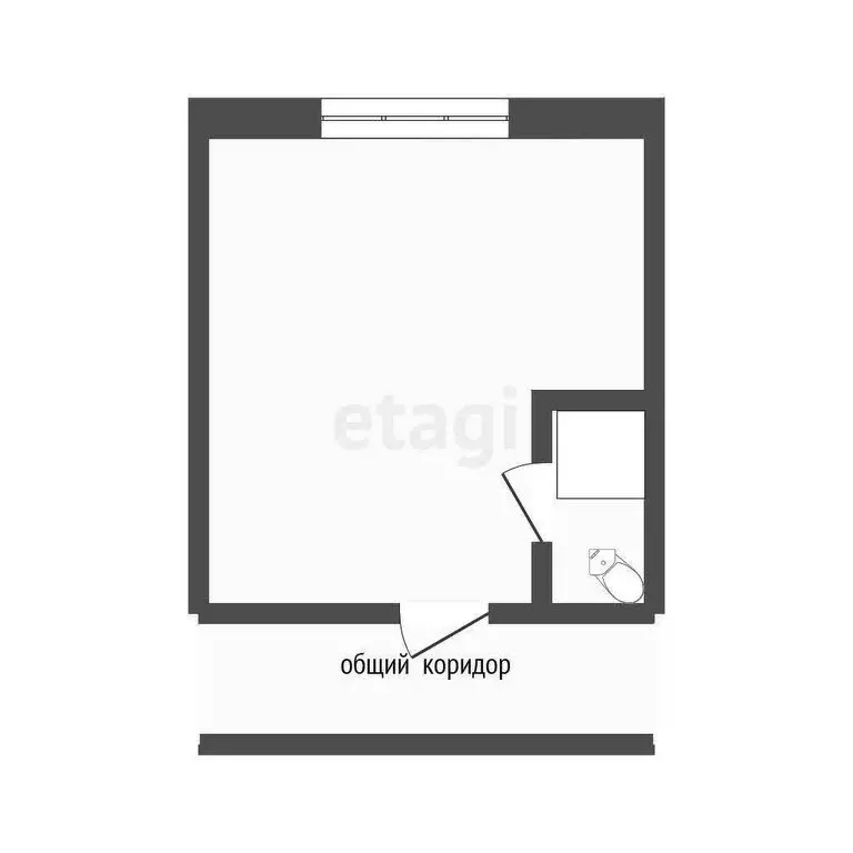 1к в -комнатной квартире (21.3 м) - Фото 1