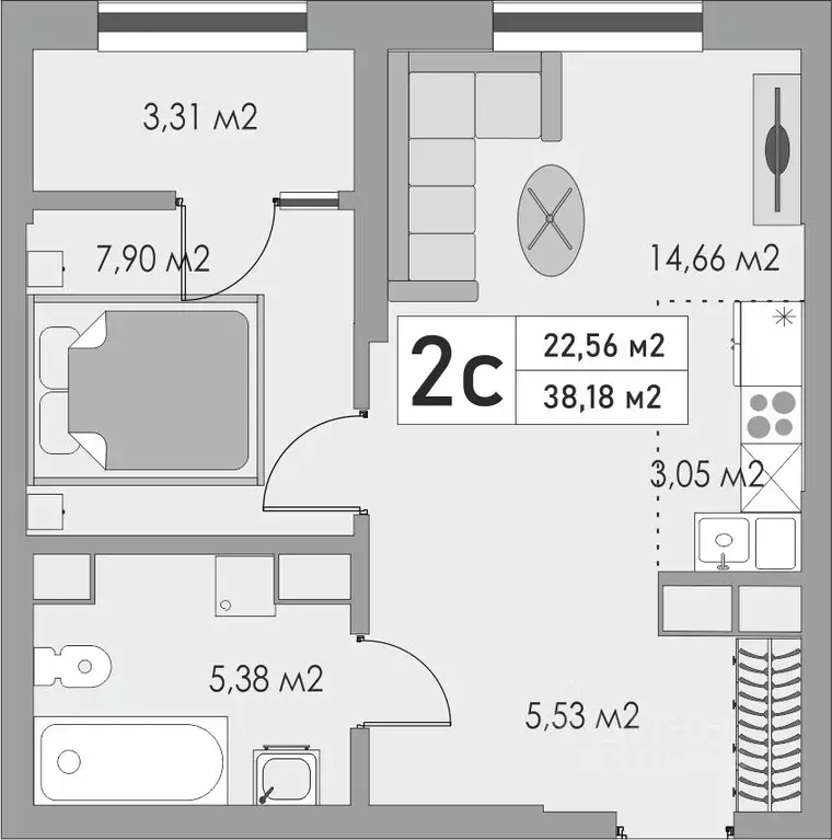 2-к кв. Оренбургская область, Оренбург Аренда мкр, Металлист жилой ... - Фото 1