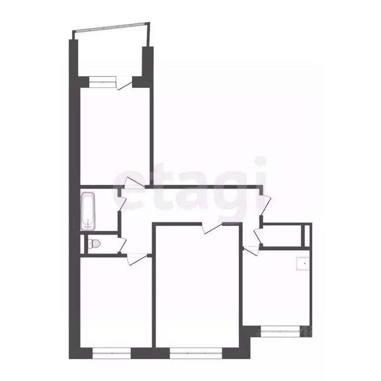 3-к кв. Алтайский край, Бийск ул. Декабристов, 10/1 (63.3 м) - Фото 2