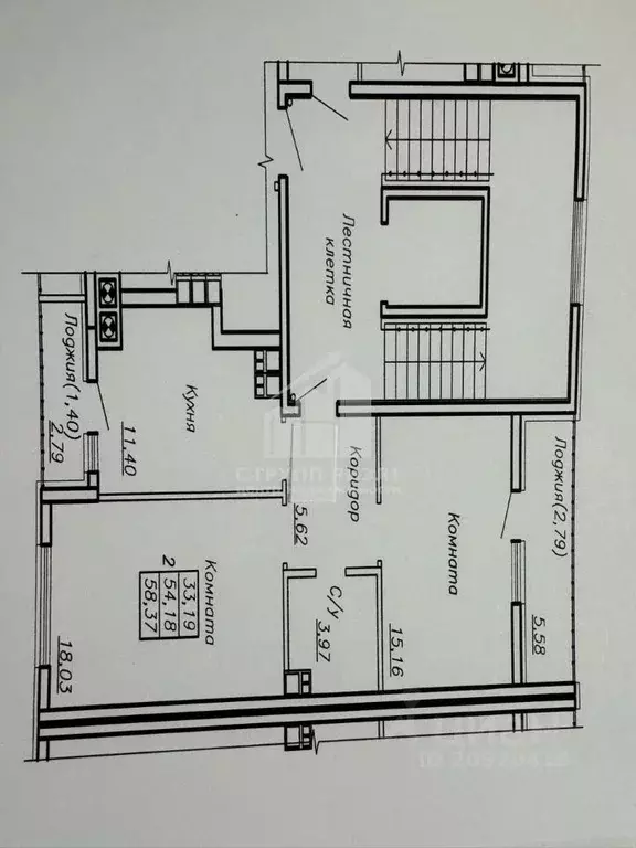 2-к кв. Калининградская область, Калининград пер. Рассветный, 3 (62.99 ... - Фото 2