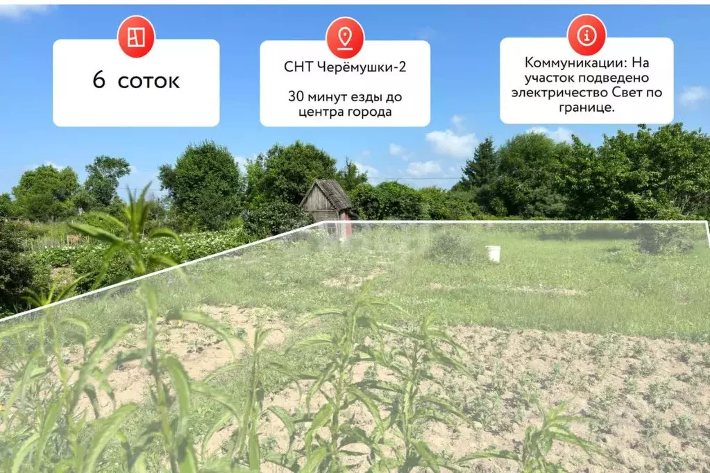 Участок в Хабаровский край, Хабаровский район, Черемушки СНТ 16 (6.0 ... - Фото 2