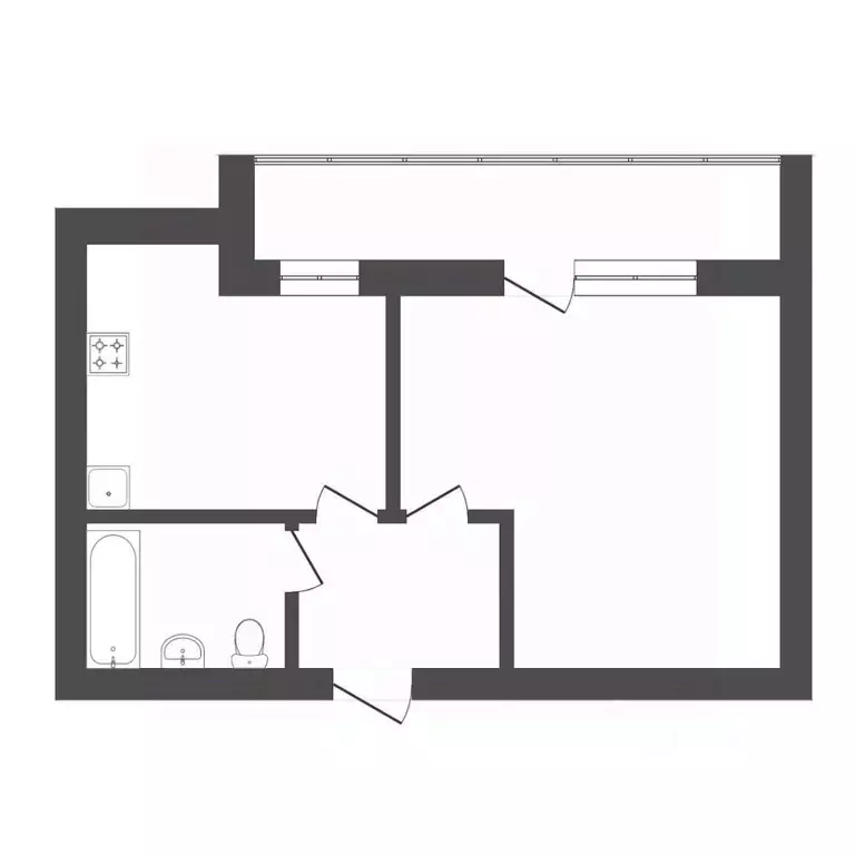 1-к кв. Тюменская область, Тюмень ул. Щербакова, 150к1 (34.4 м) - Фото 2
