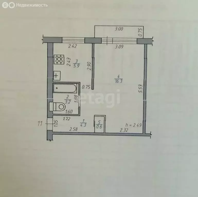 1-комнатная квартира: Ижевск, Школьная улица, 66 (30.3 м) - Фото 1