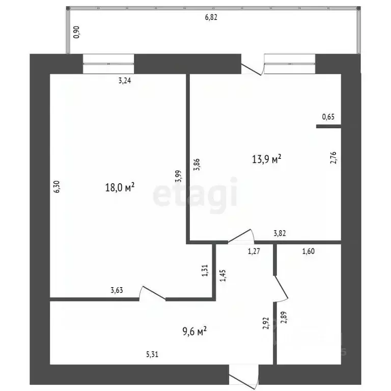 1-к кв. Челябинская область, Кыштым ул. В.А. Демина, 7А (47.1 м) - Фото 2