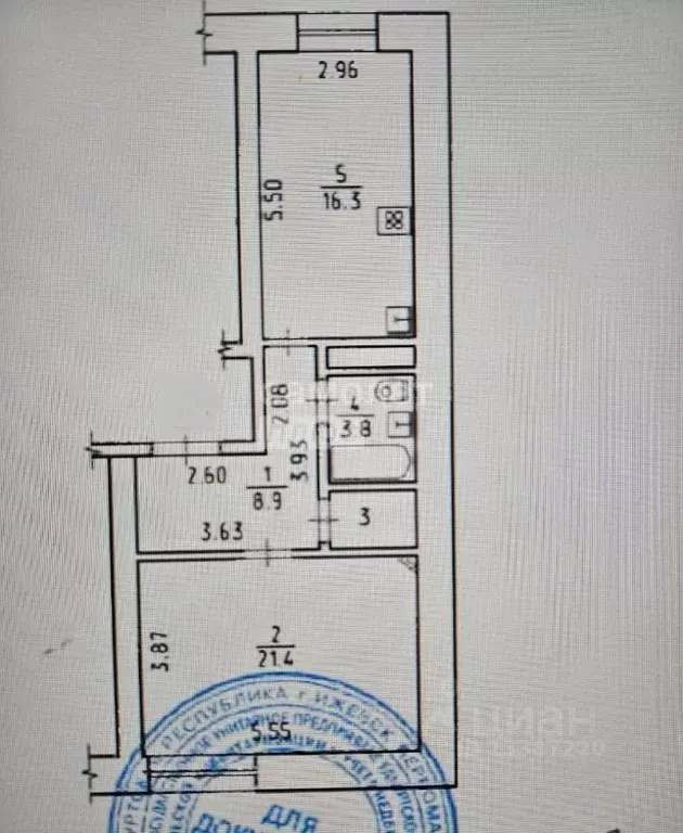 1-к кв. Удмуртия, Ижевск ул. Коммунаров, 349 (52.3 м) - Фото 1
