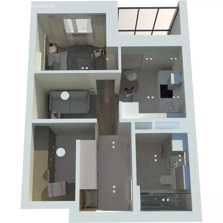 Квартира-студия: Екатеринбург, микрорайон Академический, 12-й квартал, ... - Фото 2