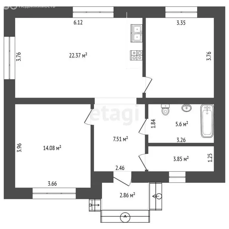 Дом в Тюмень, СНТ Луч, Высоковольтная улица (76.5 м) - Фото 0