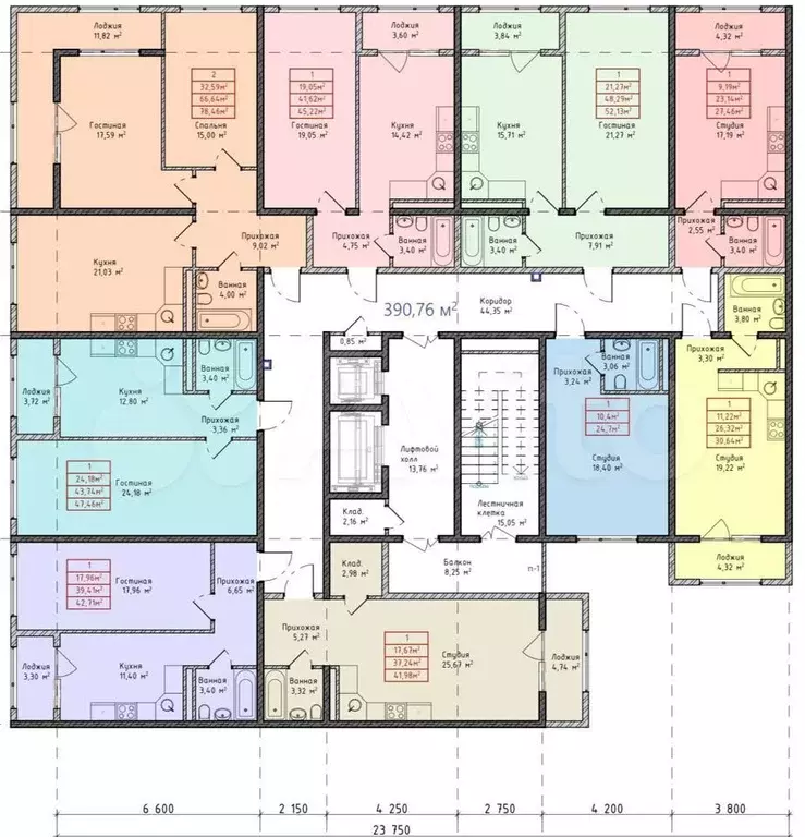 2-к. квартира, 78 м, 5/8 эт. - Фото 1