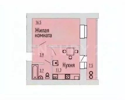 1-к кв. Чувашия, Чебоксары Водопроводная ул., 12 (42.9 м) - Фото 2