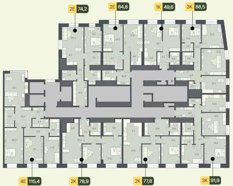2-к кв. Москва Староалексеевская ул., 5А (78.9 м) - Фото 1