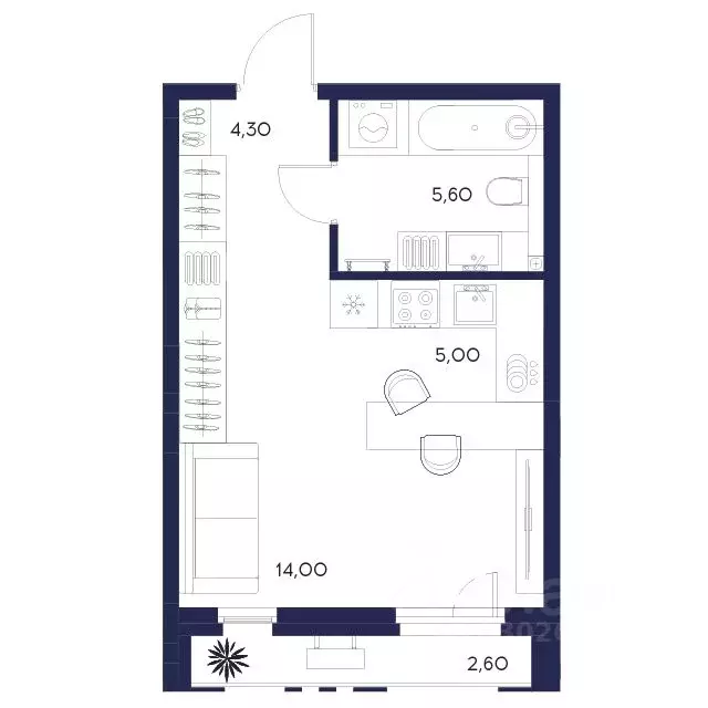 1-к кв. Пензенская область, Пенза Засурье мкр, Лес жилой комплекс ... - Фото 1