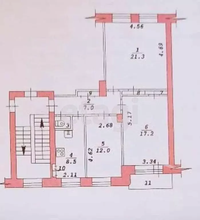 Комната Новосибирская область, Новосибирск ул. Челюскинцев, 7 (38.5 м) - Фото 1